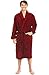 Del Rossa Mens Turkish Terry Cloth Robe, Thick Bathrobe, Large XL Burgundy (A0106WNEXL)