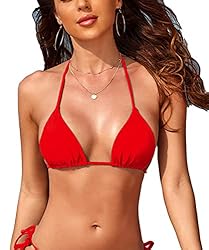 Tainehs Women's Sexy Halter Bikini Top String Micro