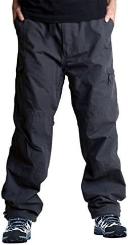 Exeke Men's Relaxed-Fit Cargo Pants Thermal Ski Pants Lined Dungarees Winter Outdoor Tactical Pant 221-Gray(L)tag:xl