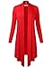FLORIA Womens Long Sleeve Draped Open Front Knit Cardigan (S-3XL)