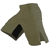 Quality MMA Shorts - Blank No Logo (32, Army Green)