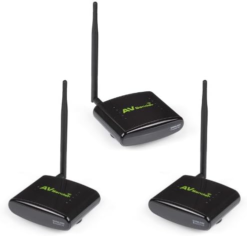 SainSonic SS-260 2.4GHz Wireless AV Sender Transmitter 2 Receivers IR Remote For 2 Floors *Black*