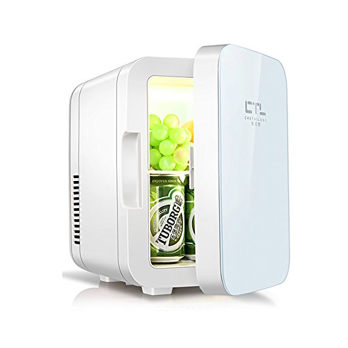 Click Here to See More Images YQQ 6L Car Refrigerator Mini Fridge Small Freezer Household Miniature Refrigeration Refrigerator Dorm Room Portable Cold Box (Color : Blue)