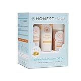 The Honest Company - Honest Bubble Bath Moments Gift Set | Face and Body Lotion | Baby Shampoo and Body Wash | Taylor the Turtle Bath Sponge | Baby Shower Gifts | Sweet Orange Vanilla