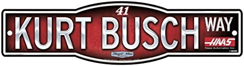 WinCraft Kurt Busch # 1 Street Sign 4" x 17" - NASCAR