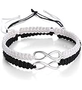 MJartoria Couples Bracelets, Matching Bracelets for Couples His and Hers, Infinity Sign Handmade ...