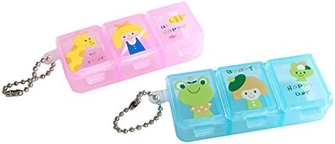 2 Pcs. Kids Cartoon Pill Box Vitamin Storage Supplement Case Medicine Organizer, Christmas Gift, New Year Holidays, Thanksgiving