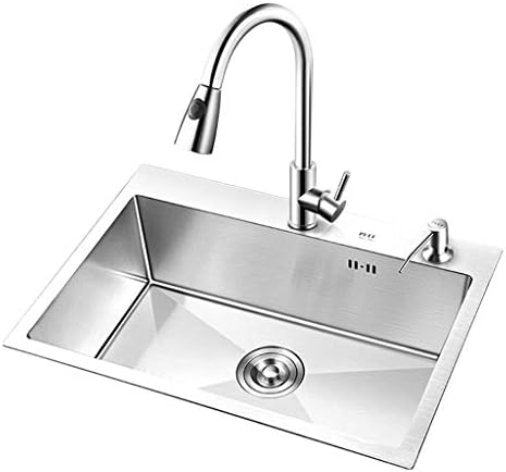 キッチンシンク 台所の流し台 1槽シンク キッチン手作りシンク 用流し台 304ステンレス製