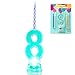 Novelty Place Birthday Number Candle Set, Flashing Multicolor Changing LED Birthday Cake Topper with 4 Wax Candles (Number 8)