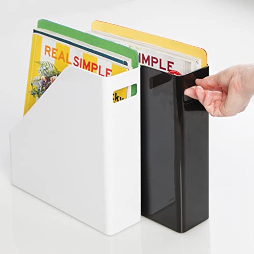 mDesign Plastic Slim Vertical File Folder Bin Storage Organizer with