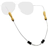 Chums Tideline Adjustable Glasses Strap &amp; Safety Retainer | Adjustable Fit Stainless Steel Sunglasses Holder Strap to Comfortably Hold Sunglasses On Your Head or Around your Neck