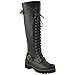 Womens Knee High Boots Over The Knee Lace Up Combat Boots