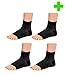 HealthyNees 2 Pairs Combo Foot Ankle Compression Reduce Plantar Fasciitis Heel Arch Pain Sock Sleeve (S/M)