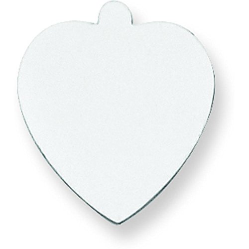 14K White Gold Heart Stamping Disc 0.018