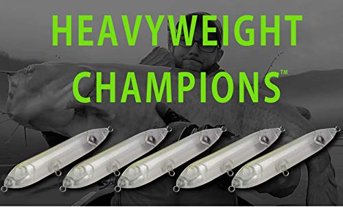 Catfish Rattling Line Float Lure for Catfishing, Demon Dragon Style Peg for Santee Rig Fishing, 4 inch (5-Pack, Clear Unpainted Blank)