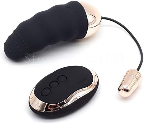 VCMDI Tshirt 1pcs USB Rechargeable 10 Speed Remote Control Wireless Vibrating Love Egg Víbrátór Sexs-Toy for Solo Women,Black