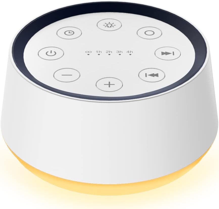 Brown Noise Sound Machine with 30 Soothing Sounds 12 Colors Night Light White Noise Machine for Adults Baby Kids Sleep Machin