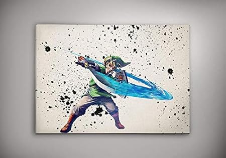 Amazon Com Link Master Sword Poster Zelda Watercolor Print