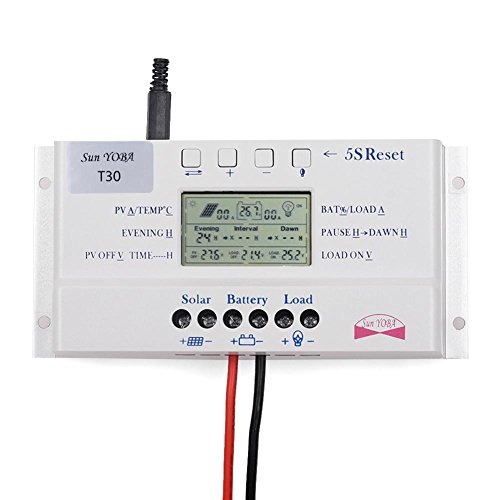 Sun yoba solar controller solar regulator 30a 12v 24v t…