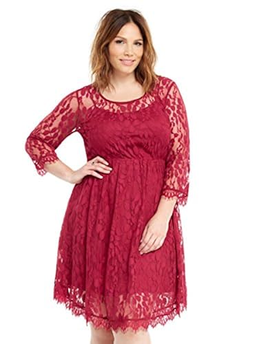 chinese dress ladies Red Hot Lace-Up Skater Dress in Wine | Size: S | Leather