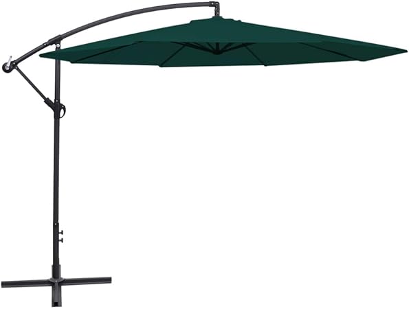 Amazon Com Vidaxl Cantilever Parasol Green Umbrella Sun Uv Cover Garden Patio Protector Garden Outdoor