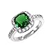 Cushion Halo Cubic Zirconia CZ Engagement Rings Wedding Party Statement Cocktails Classic Fashion Size 4-12