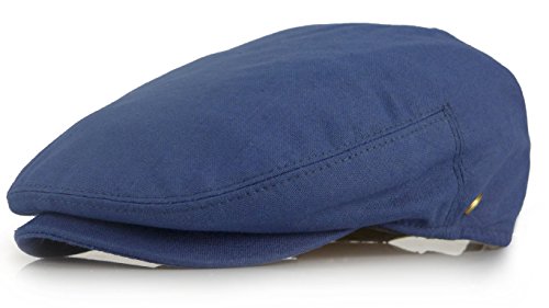 New Collection Men's Colorful Newsboy Ivy Gatsby Cap (Medium, Navy)