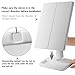 24 LED lighted Makeup Mirror with Upgraded Touch Screen, 1x/2x/3x Magnification Trifold Vanity Mirror, USB Charging 180°Free Rotation Table Countertop Cosmetic Mirror