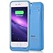 iPhone 6 Battery Case Kujian External Battery Backup Charger Case 3500mAh with Kickstand for iPhone 6/6S (Blue)