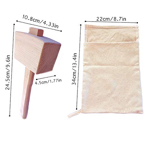 4 stuck Lewis Bag and Manueller Eisbrecherhammer Set,Der wiederverwendbare Crushed Ice Bag für Summer Bartender Kit… – Bild 7