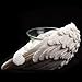 Giftbrit Angel Wings White Tea Light Candle Holder Crafted Guardian Decorative Church Wings Angel Sculpture (Set of 2)