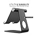 MoKo Tablet Stand, Universal 210 Degree Multi-Angle Rotatable Aluminum Smartphone Tablet Desktop Cradle Holder for iPad Pro 11 2018/10.5/9.7/Mini, iPhone X/8/8 Plus, Galaxy S9/S9 Plus, Black