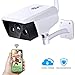 Outdoor Security Camera, KAMTRON Wireless IP Camera 2.4G WiFi 1080P IP66 Waterproof Night Vision Surveillance System with Motion Detection, Encryption Cloud Storage, Two-Way Audio - iOS, Android App