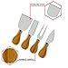 IMANYA 10 Pieces Cheese Knives Set 4 Pieces Stainless Steel Cheese Knives with bamboo handle, 6 Pieces Forks and Spoons – Fancy Gifts For Housewarming, Birthday, Wedding, Thanksgiving & Christmas