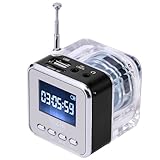 TOMTOP Mini Digital Portable Music MP3/4 Player Micro SD/TF USB Disk Speaker FM Radio (Black)