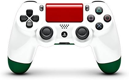 Metallic White and Metallic Dark Green Custom Painted DualShock 4