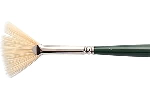 Winsor & Newton Winton Hog Bristle Brush-Fan #1, 1, Green