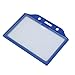 Uxcell a13030500ux0249 Office School Blue Clear Plastic Horizontal Business ID Badge Card Holder 5 Pcs (Pack of 5)