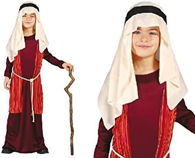Saint Joseph Shepherd Fancy Dress Costume for Children - Waistcoat, Belt, Headpiece and Tunic - Christmas and New Year Costumes for Kids - Ideal for Parties and Celebrations