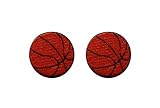 ID #1491 Lot of 2 Basketballs Embroidered Iron On Applique Patch Lot of 2