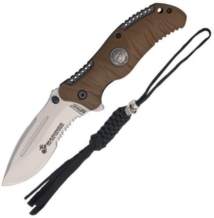 USMC 5 inch Marine Folder Desert 4Mm Tan Knife M-A1020TNCS Multi-Colored