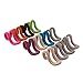 Hanger Hooks - NUOLUX Hanger Clips Mini Flocking Clothes Rack Holders-12Pcs (Random Color)