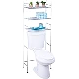Honey-Can-Do BTH-05079 3-Tier Metal Bathroom Shelf Space Saver, 9.45 x 22.83 x 59.84, Chrome