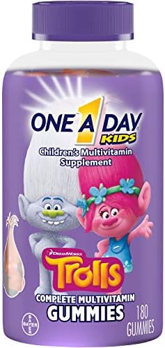 One A Day Kids Trolls Multivitamin Gummy, 180 Count, with ...