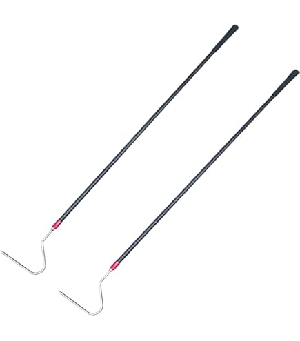 30 Inch Stainless Steel Snake Hook - Heavy Duty Reptile Handling Tool With Rubber Coated Handle