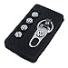 INCART Universal Steel (4pcs) Car Tire Valve Stem Air Caps Cover + (1pcs) Keychain for VW Volkswagen Silver