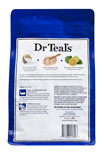 Dr Teal's Restore & Replenish Pure Epsom Salt & Essential Oils Pink Himalayan Mineral Soak 48 Oz Dr. - //coolthings.us