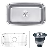 Ruvati 32-inch Undermount 16 Gauge Stainless Steel Kitchen Sink Single Bowl - RVM4200