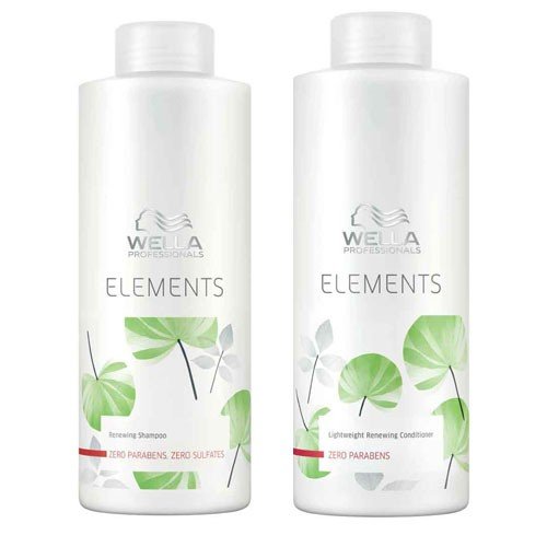 Wella Elements Organic Renewing Shampoo + Lightweight Renewing Conditioner 1000ml by Wella