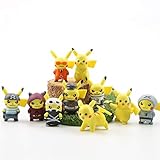 10 Pcs Pikachu Action Figures Cake Toppers-Kids Birthday Party Cake Decoration Supplies